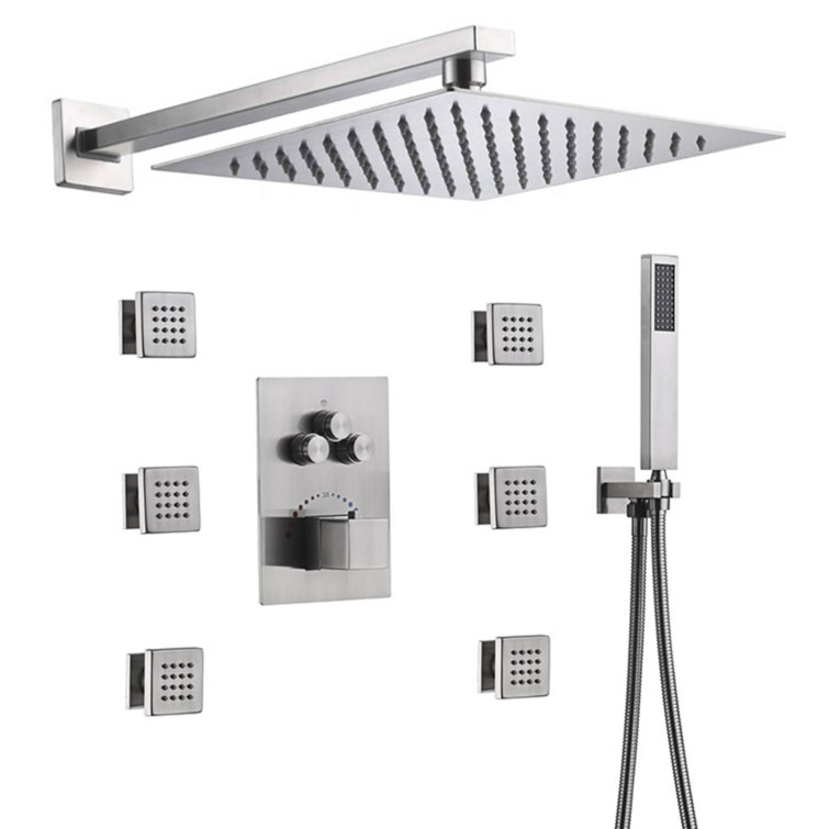 Wonderland America Thermostatic Complete Shower System with Roughin